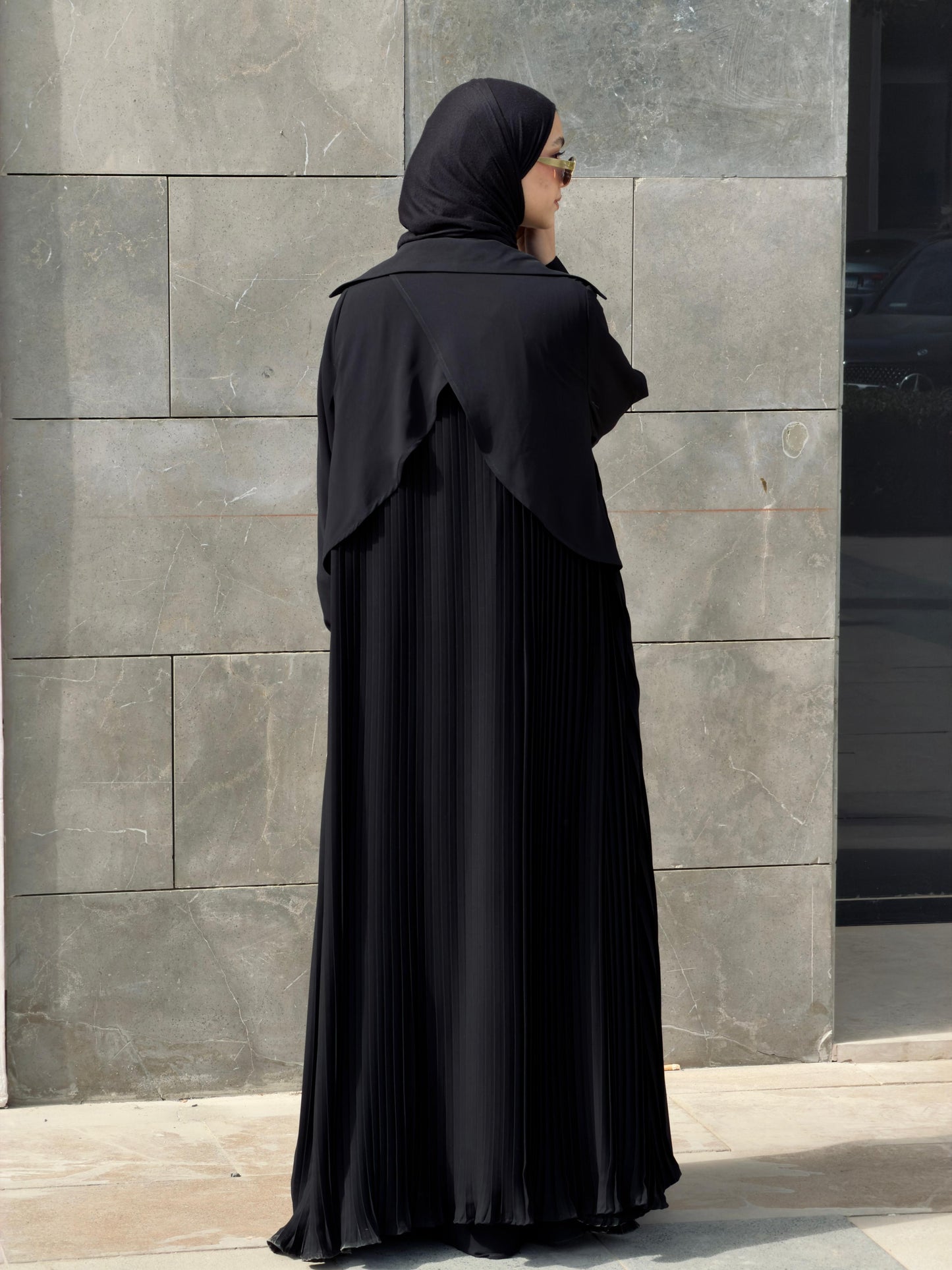 Pleated Crepe Kimono
