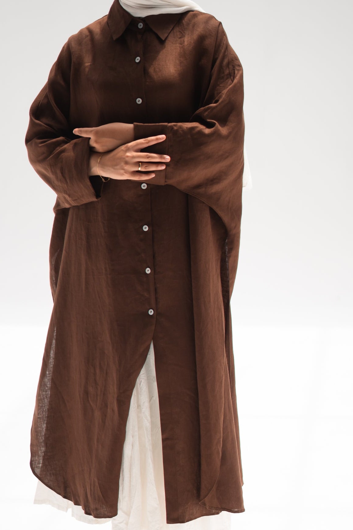 The Pure Linen Shirt in Brown