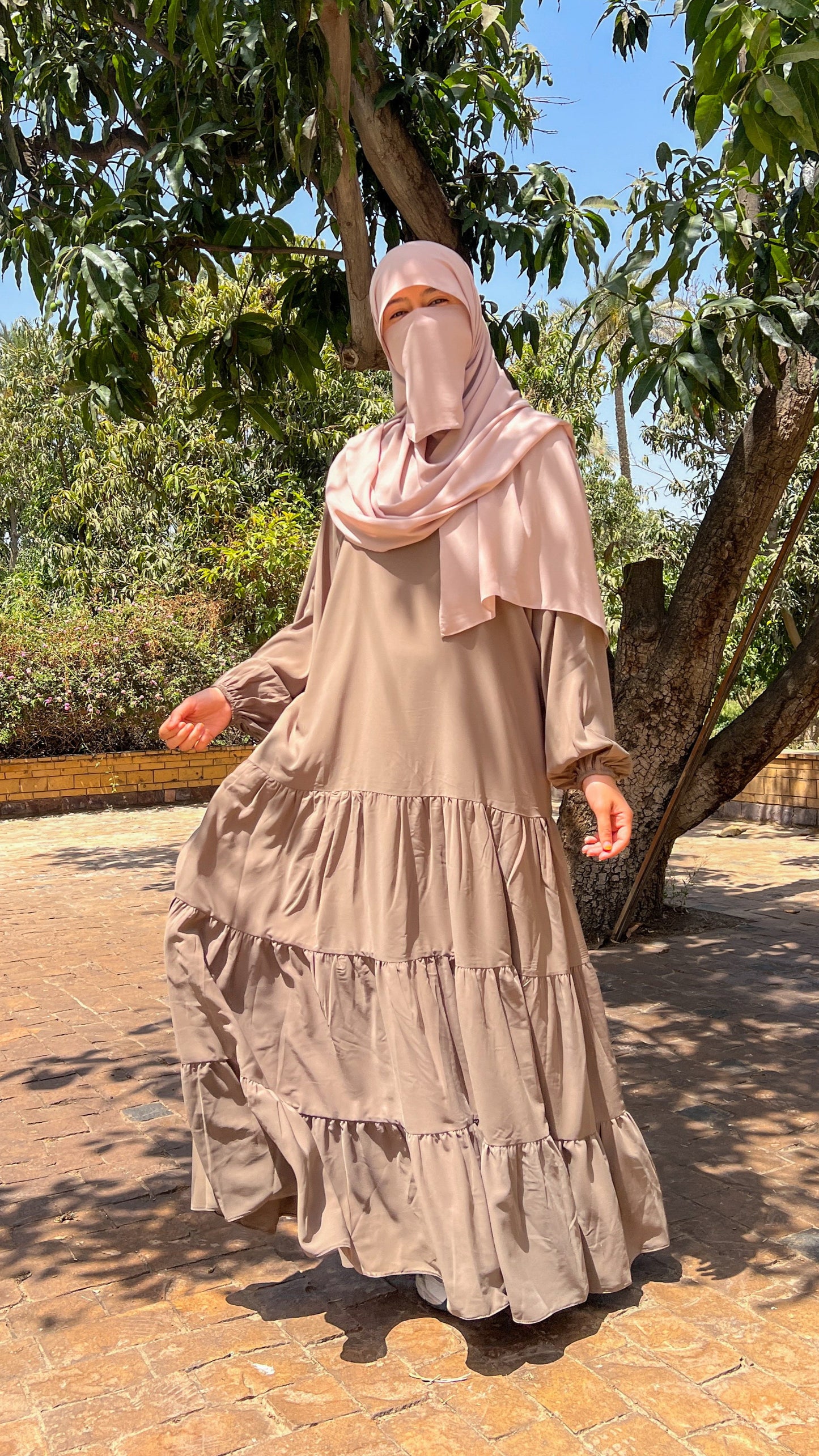 Shafaq Dress in Cafe