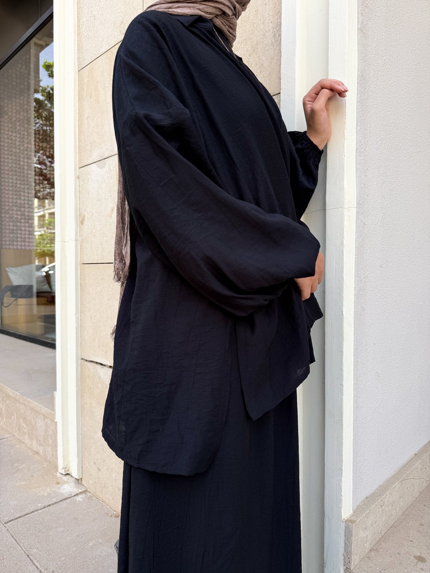 Zumra Crinkle Set in Black