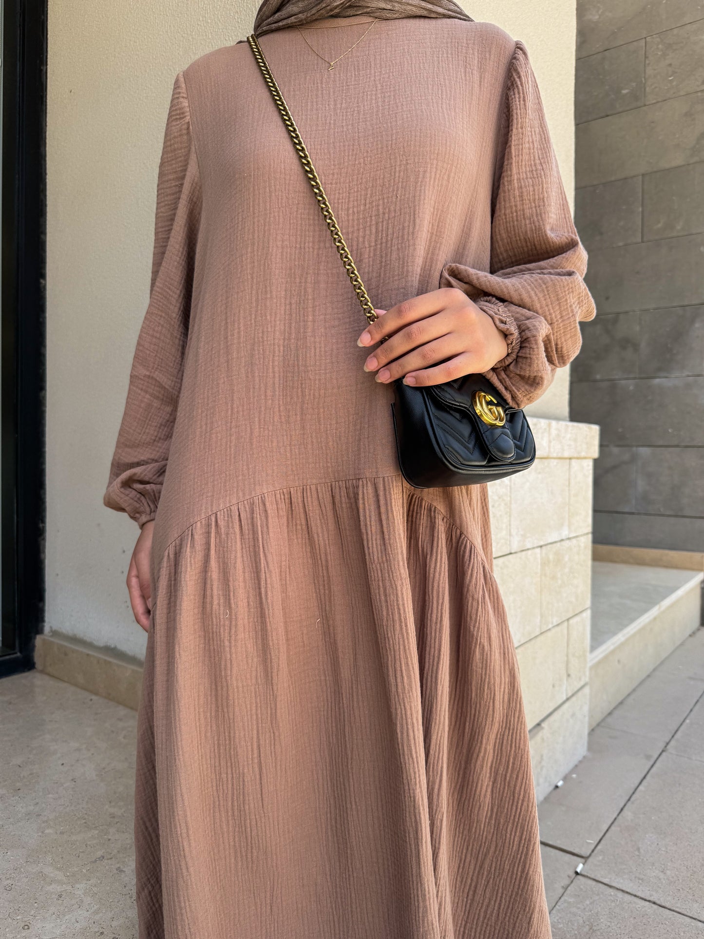 The Nyla Dress in Brown