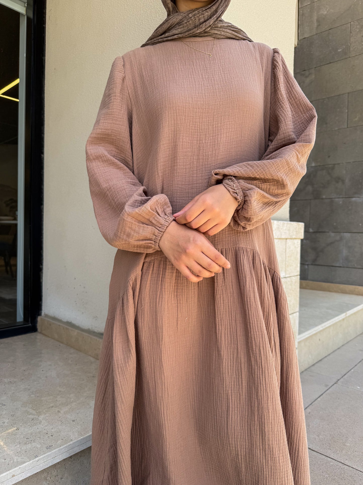 The Nyla Dress in Brown
