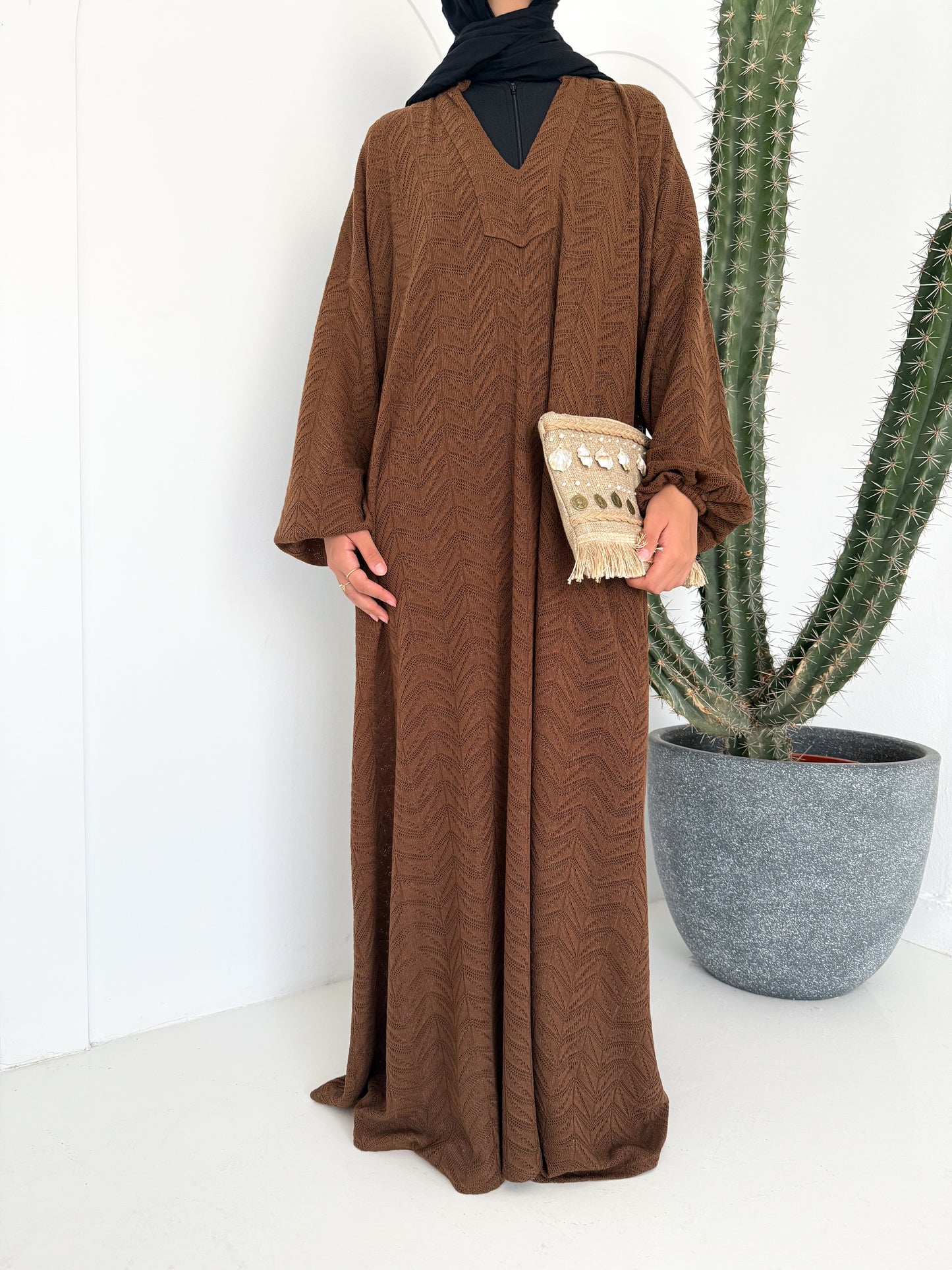 Mawja Cover up Dress in Brown