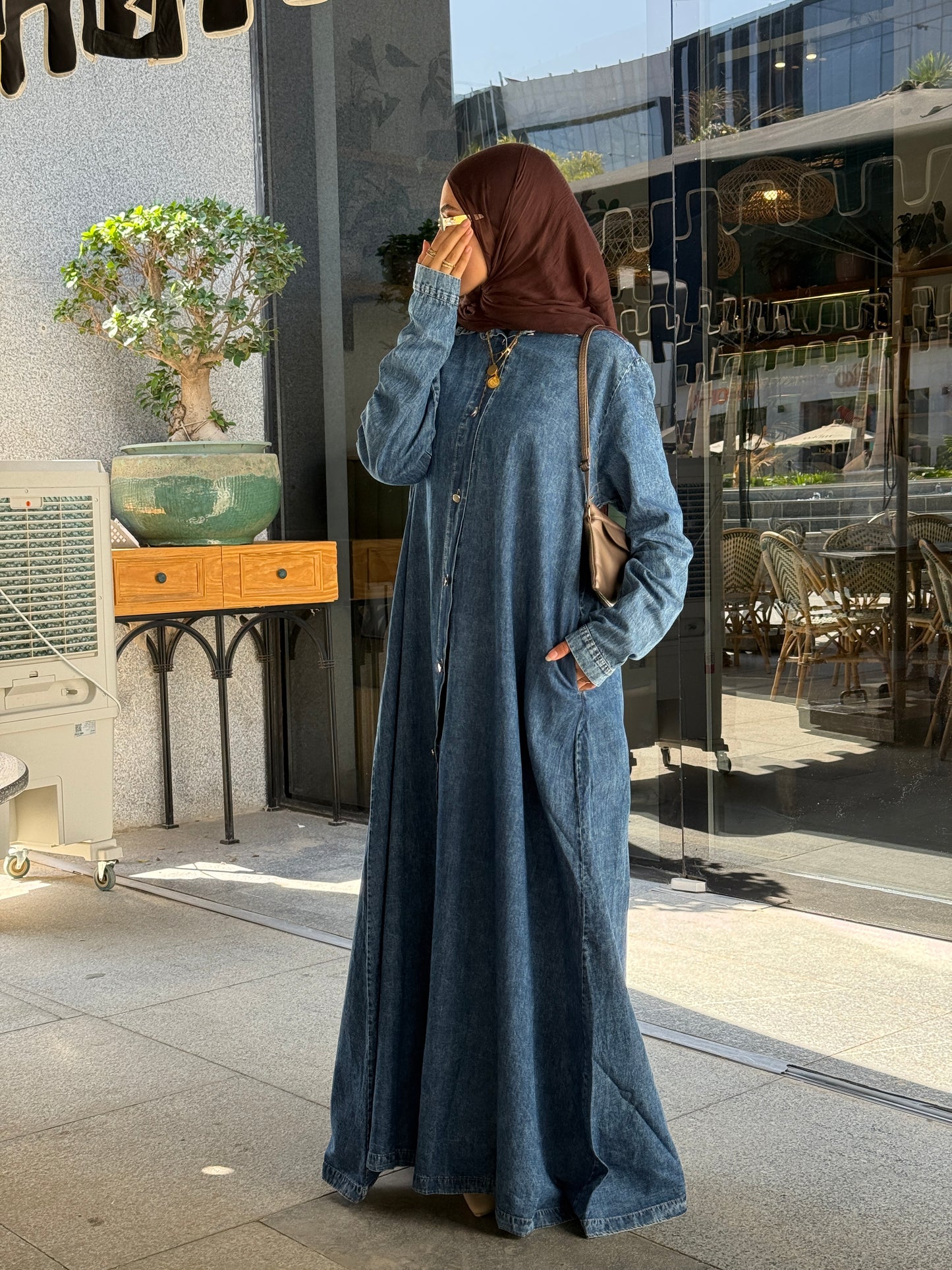 The Denim Shirt Dress in Blue