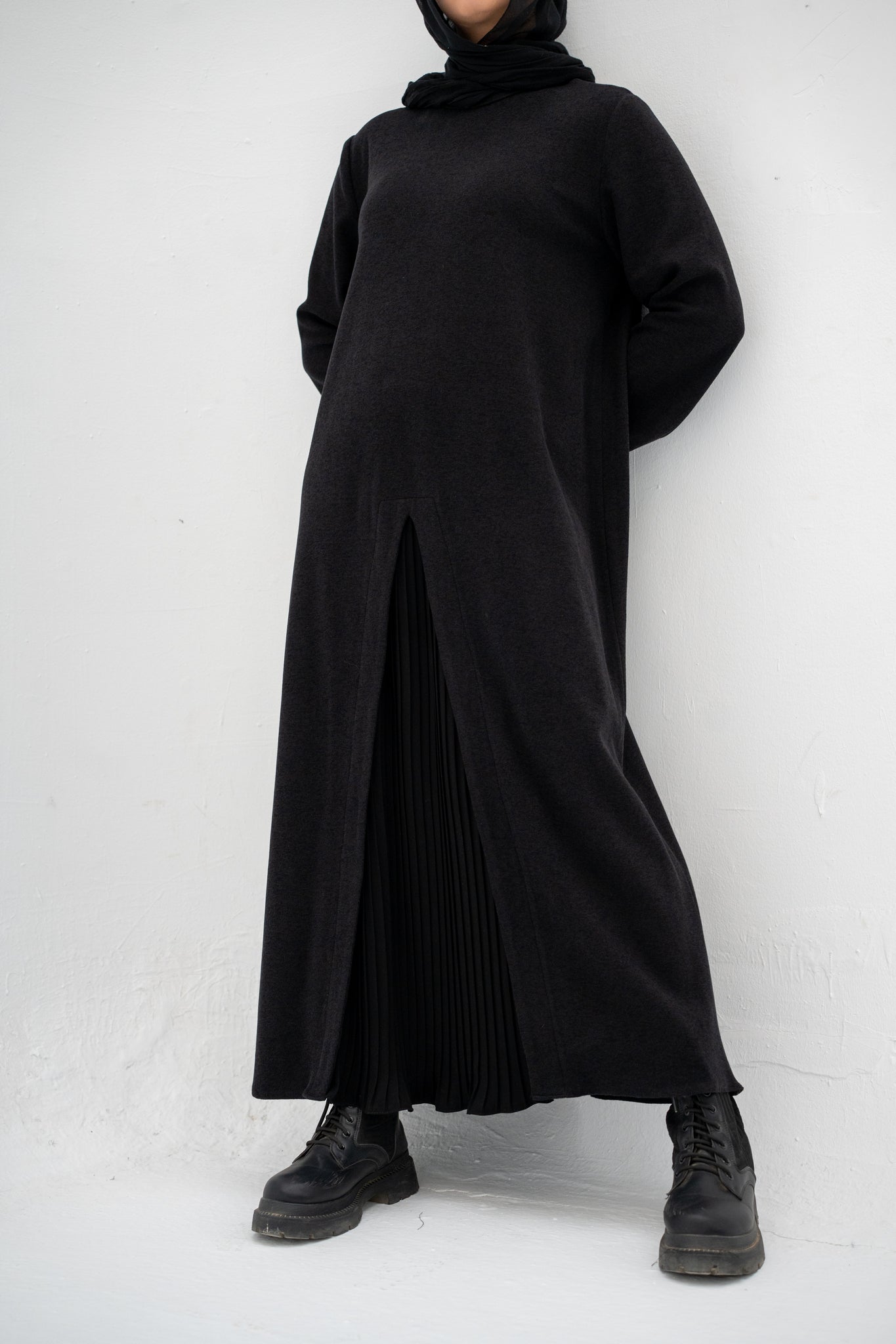 Tunic Wool Pleated Dress