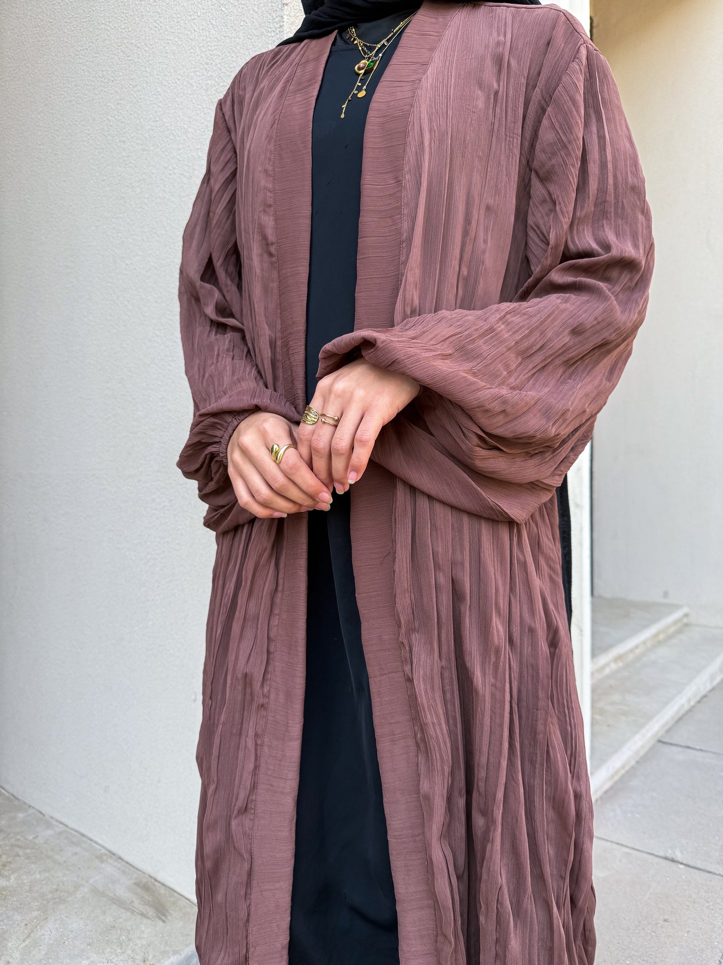 Safia Brown Crushed Cardigan