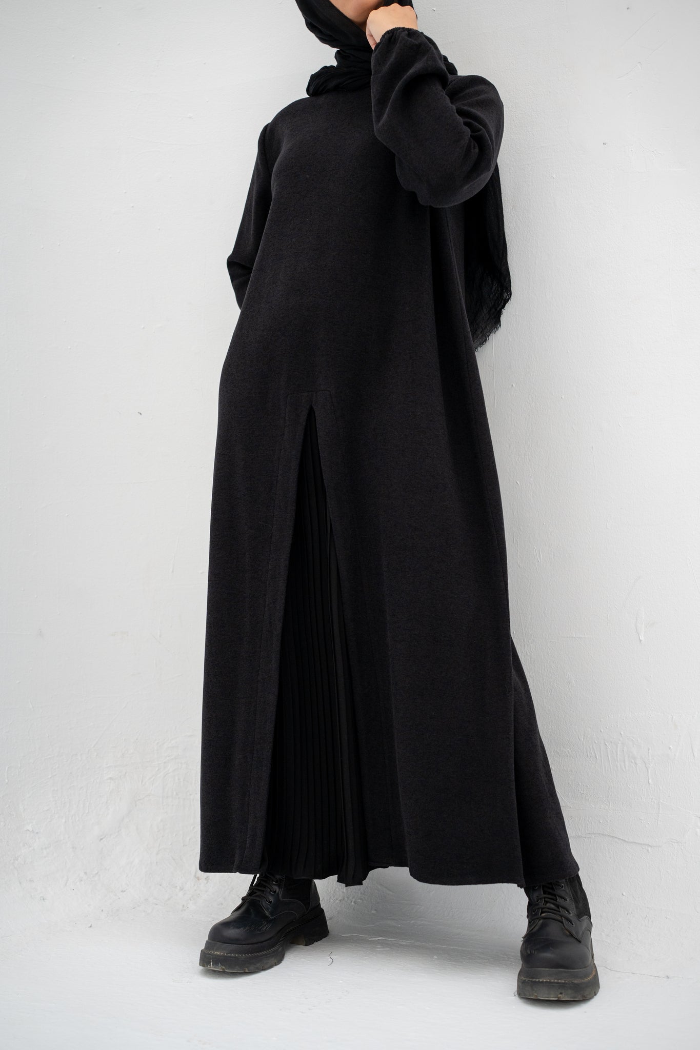 Tunic Wool Pleated Dress