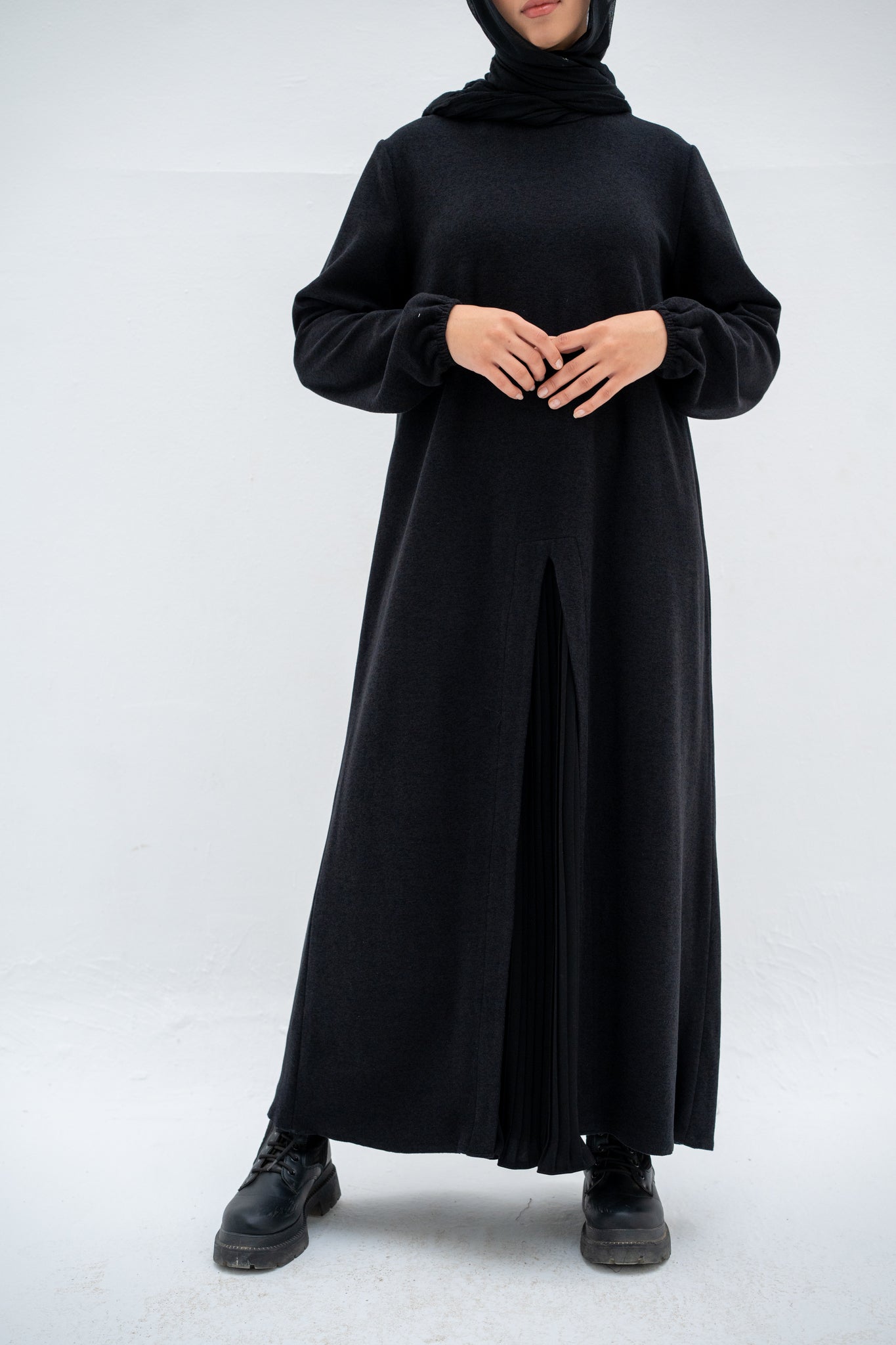 Tunic Wool Pleated Dress