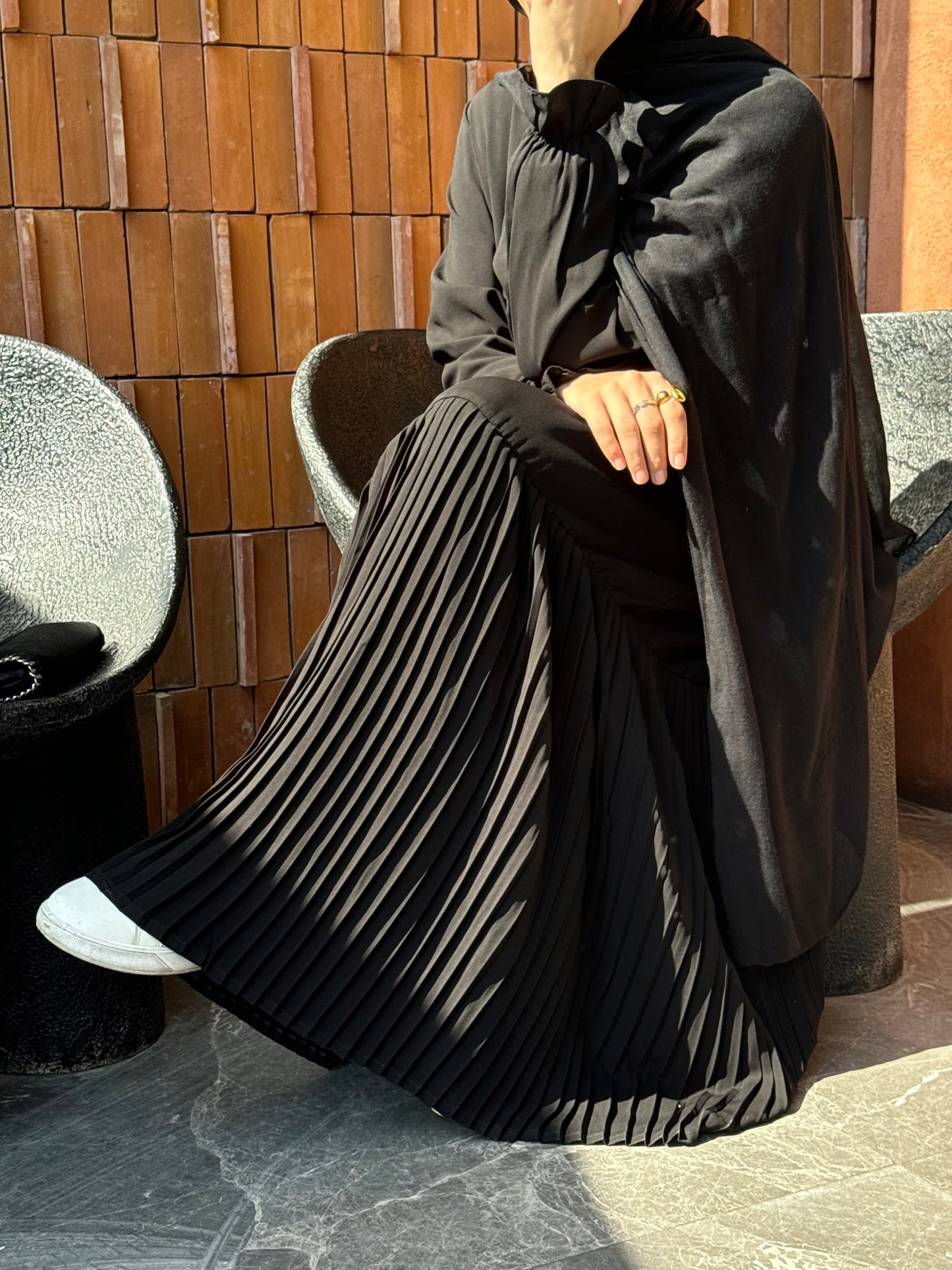 Bottom Pleated Abaya