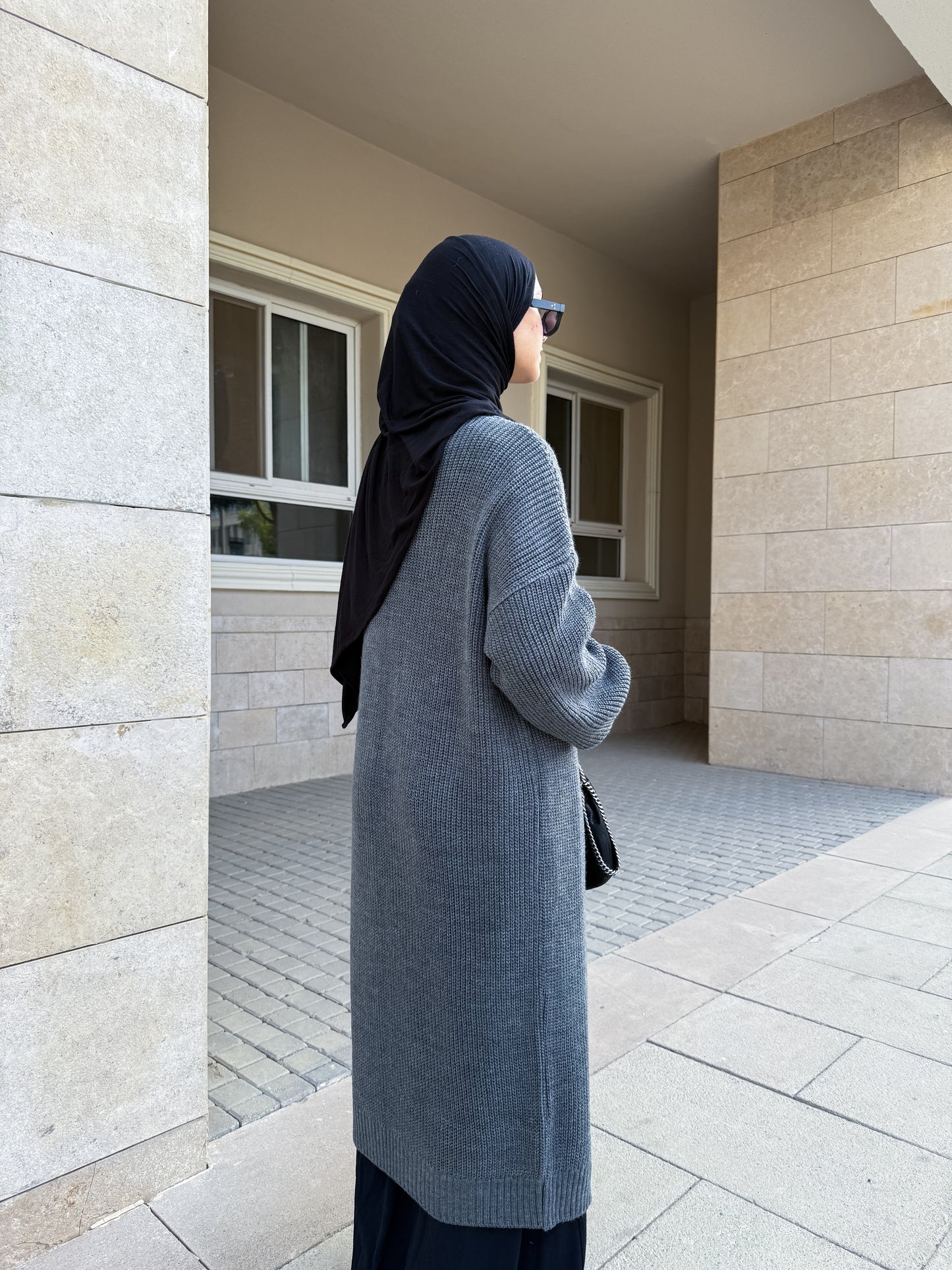 The Knitted Cardigan in Grey