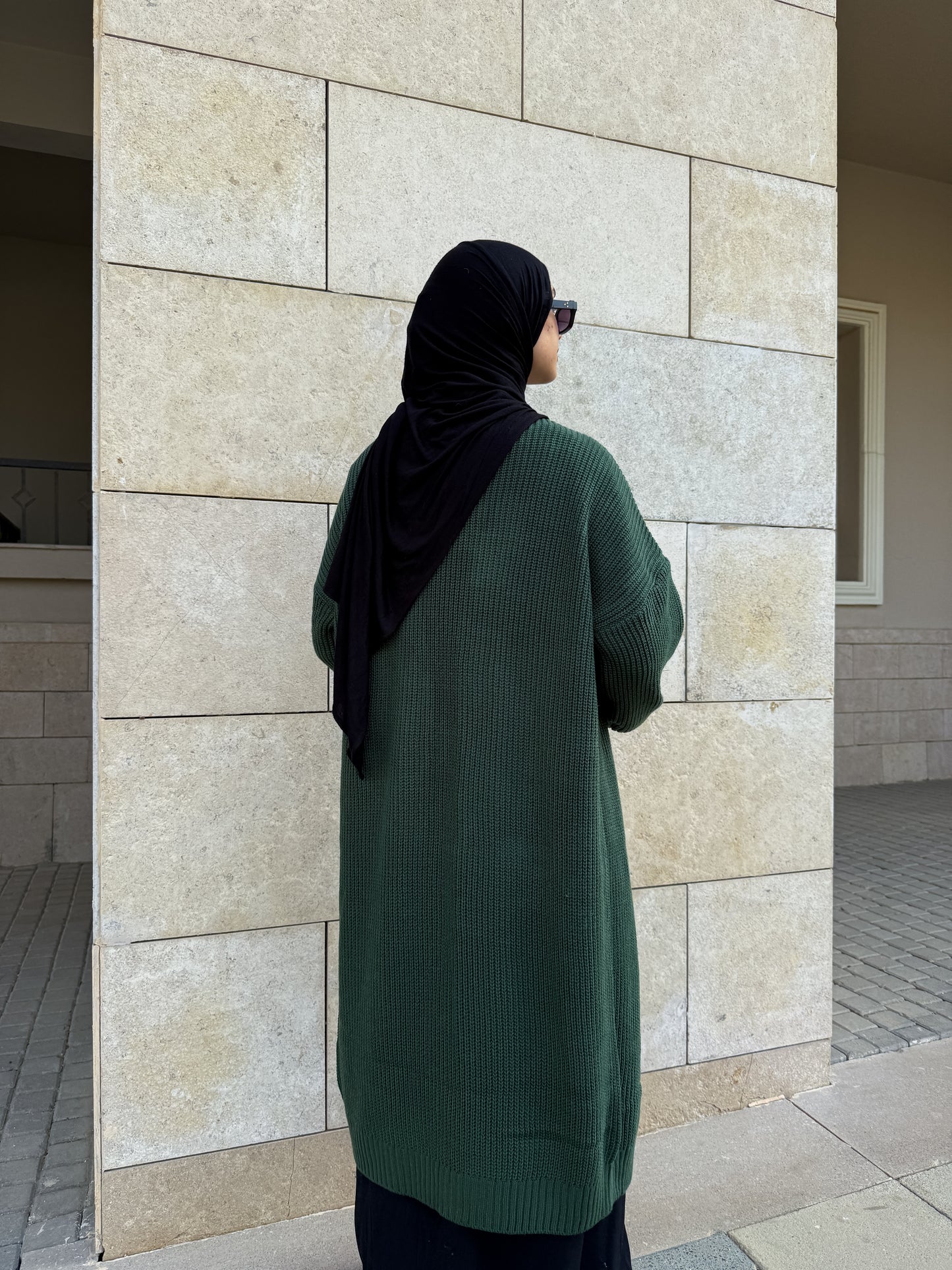 The Knitted Cardigan in Green