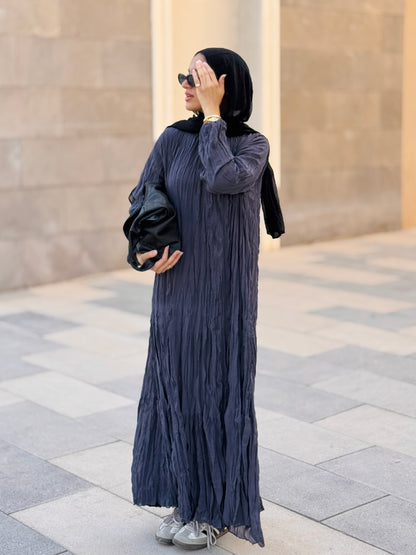Asia Crushed Grey Dress