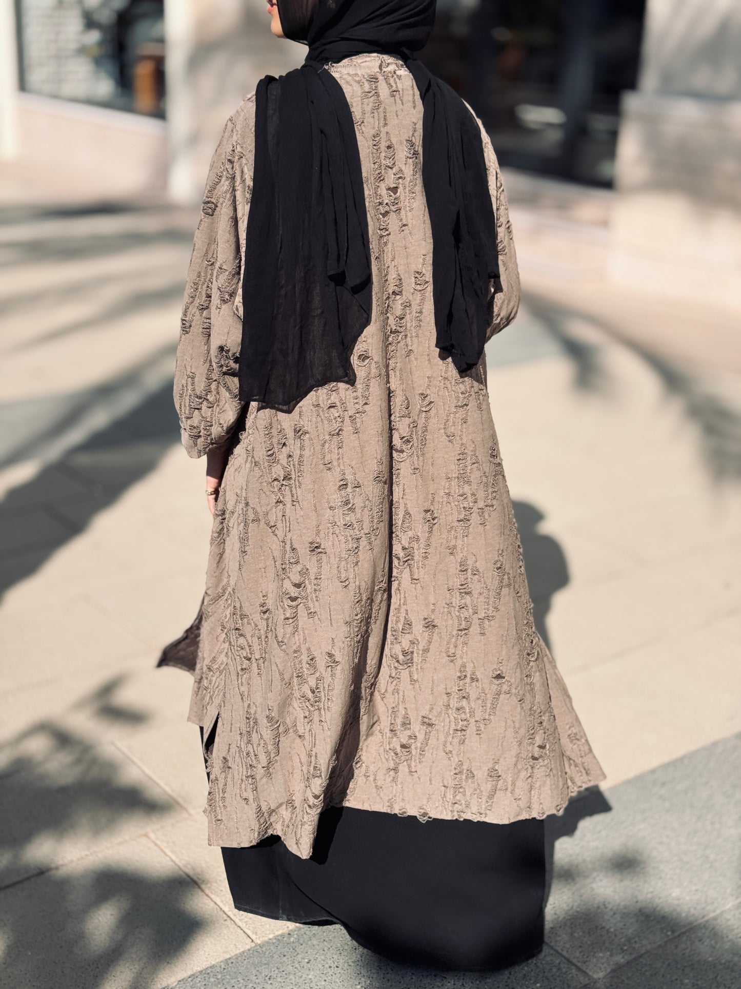 The Texture Cardigan In Cafe
