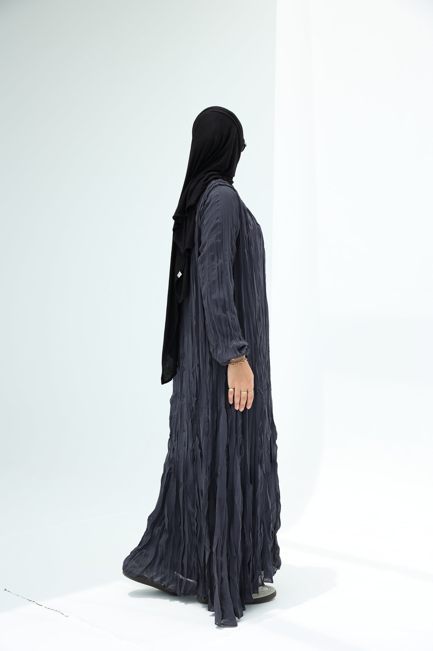 Asia Crushed Grey Dress