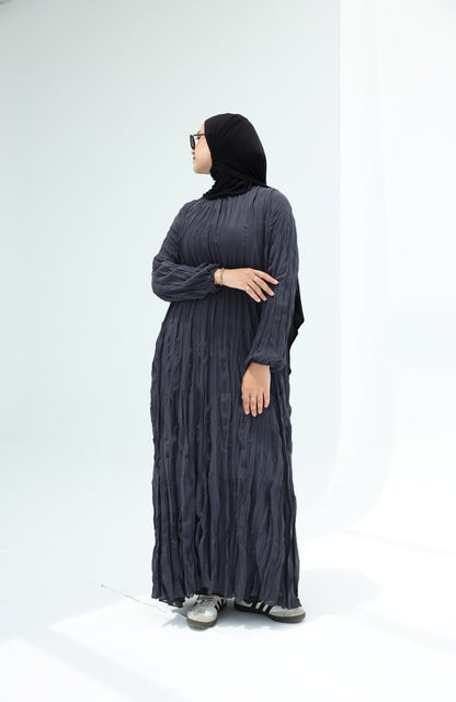 Asia Crushed Grey Dress