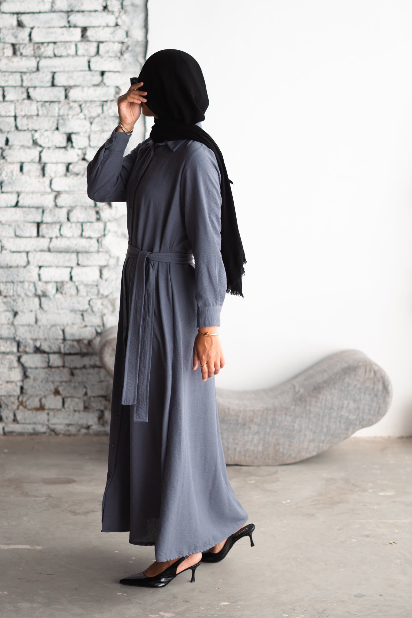 The Basic Shirt Dress in Navy
