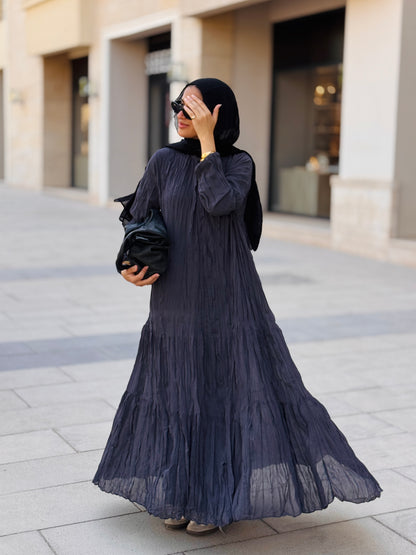 Asia Crushed Grey Dress