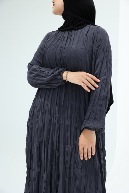 Asia Crushed Grey Dress