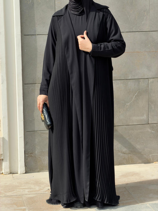 Pleated Crepe Kimono