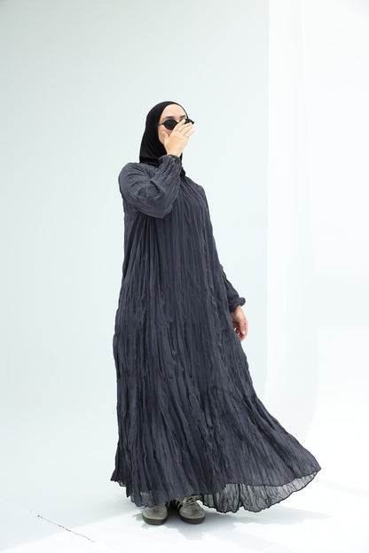 Asia Crushed Grey Dress