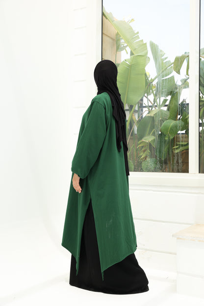 The Long Cotton Shirt in Olive