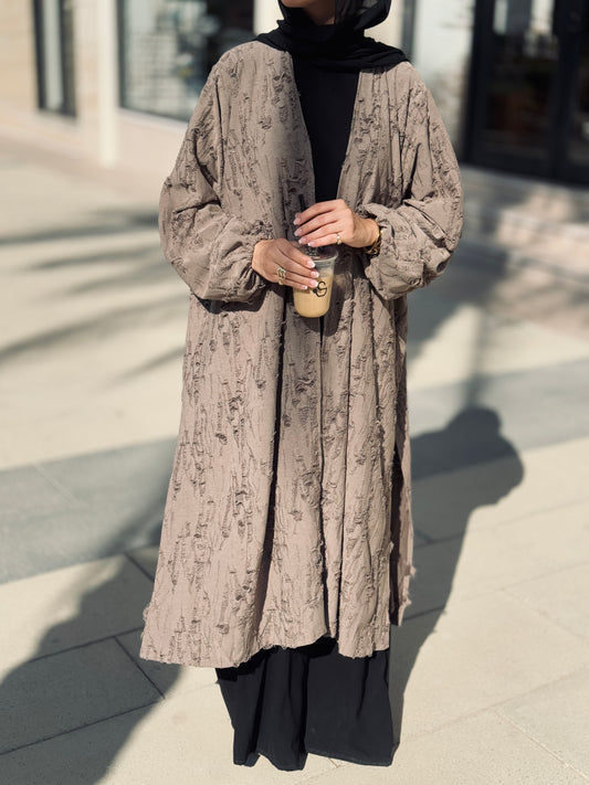 The Texture Cardigan In Cafe