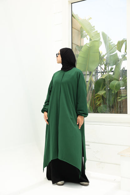 The Long Cotton Shirt in Olive