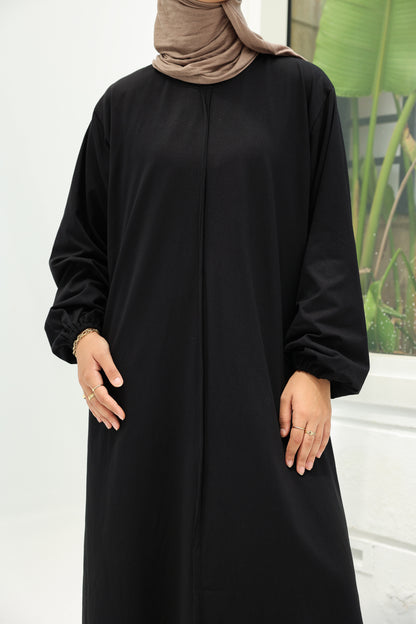 The Long Cotton Shirt in Black
