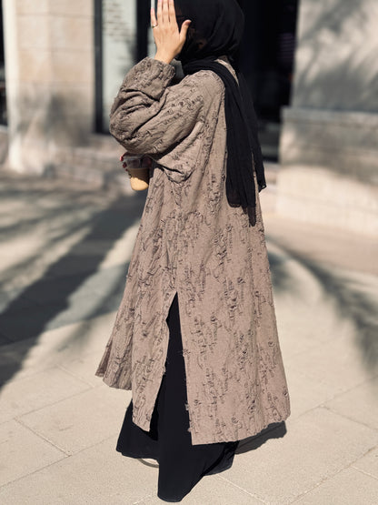 The Texture Cardigan In Cafe
