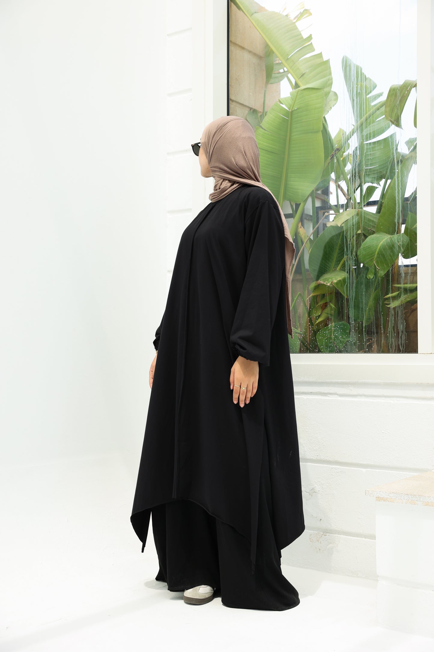 The Long Cotton Shirt in Black