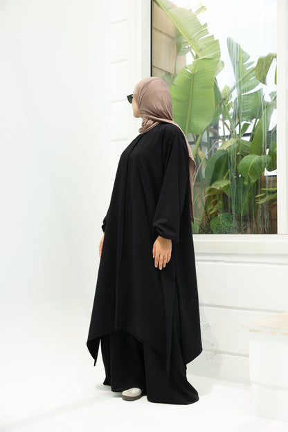 The Long Cotton Shirt in Black