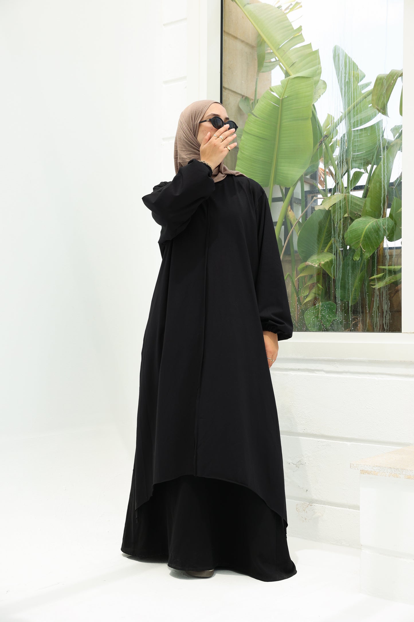 The Long Cotton Shirt in Black