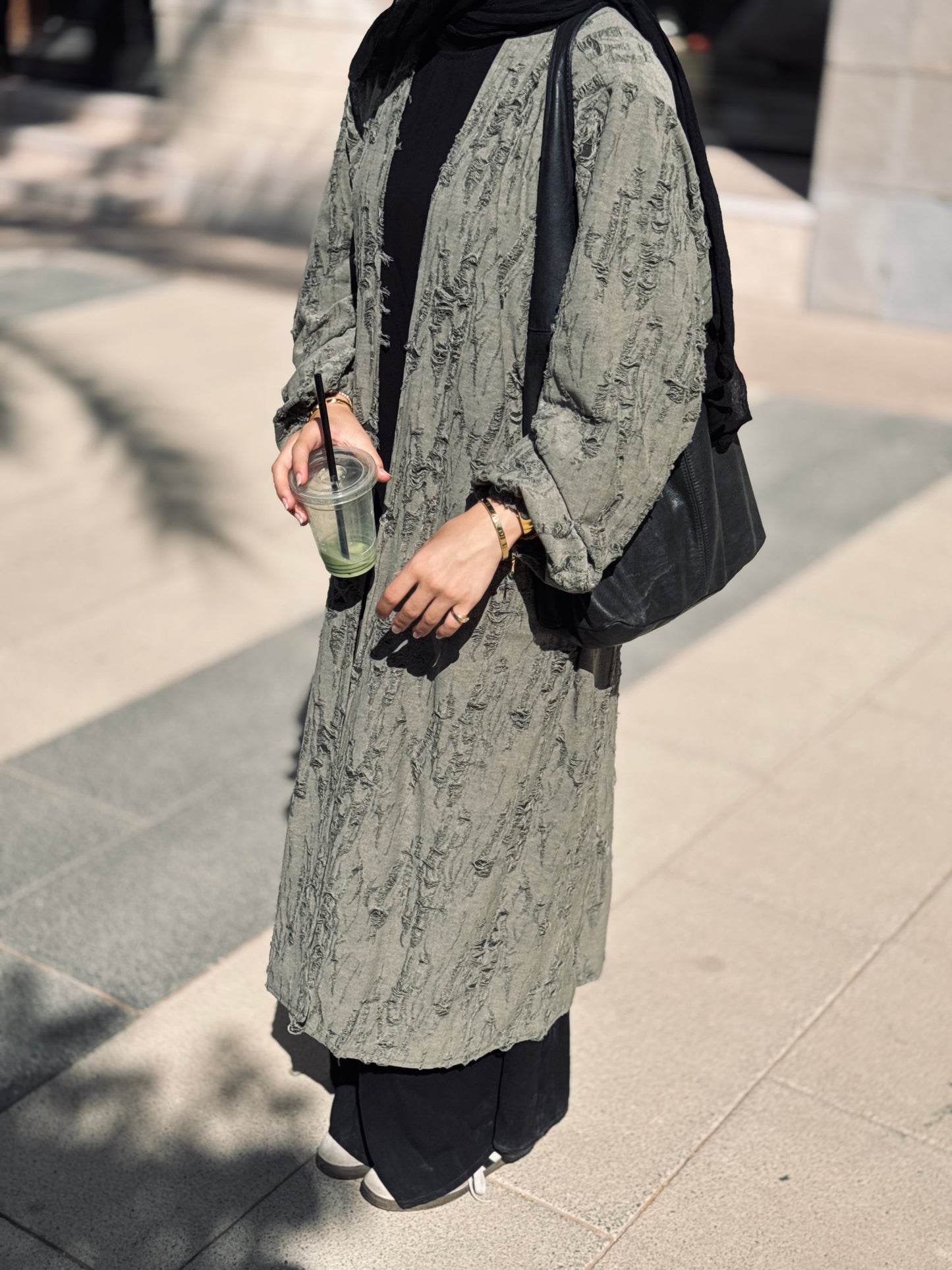 The Texture Cardigan In Olive