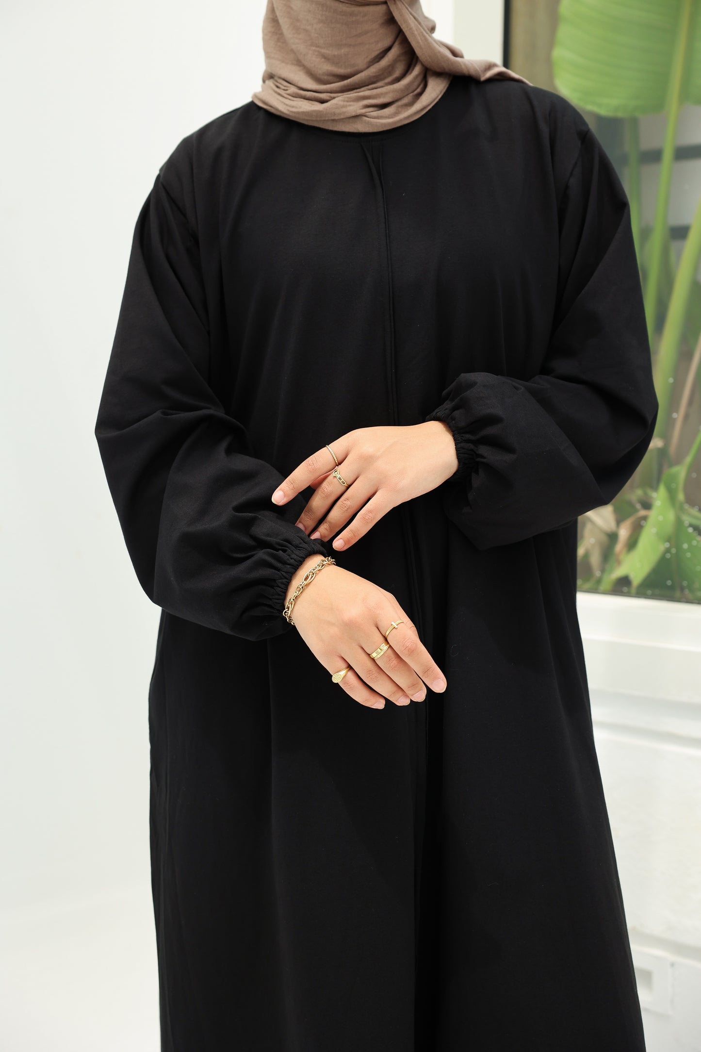 The Long Cotton Shirt in Black