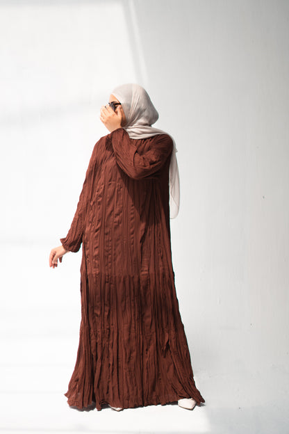 Asia Crushed Dress in Brick