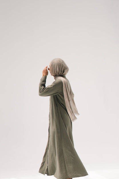 The Basic Shirt Dress in Olive
