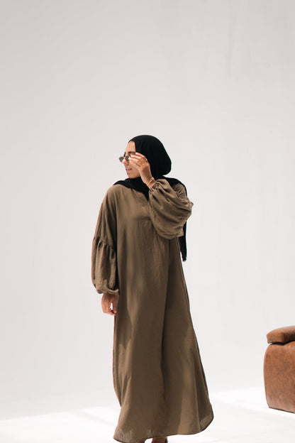 The Aziza Dress in Caffe