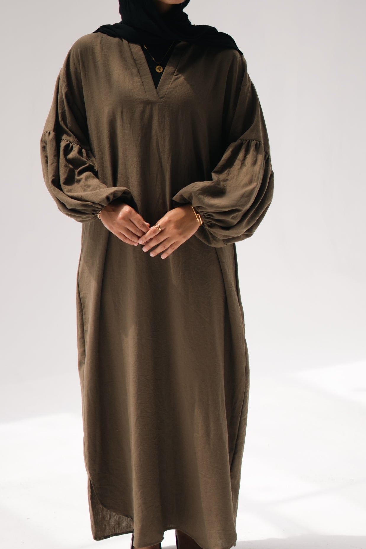 The Aziza Dress in Caffe