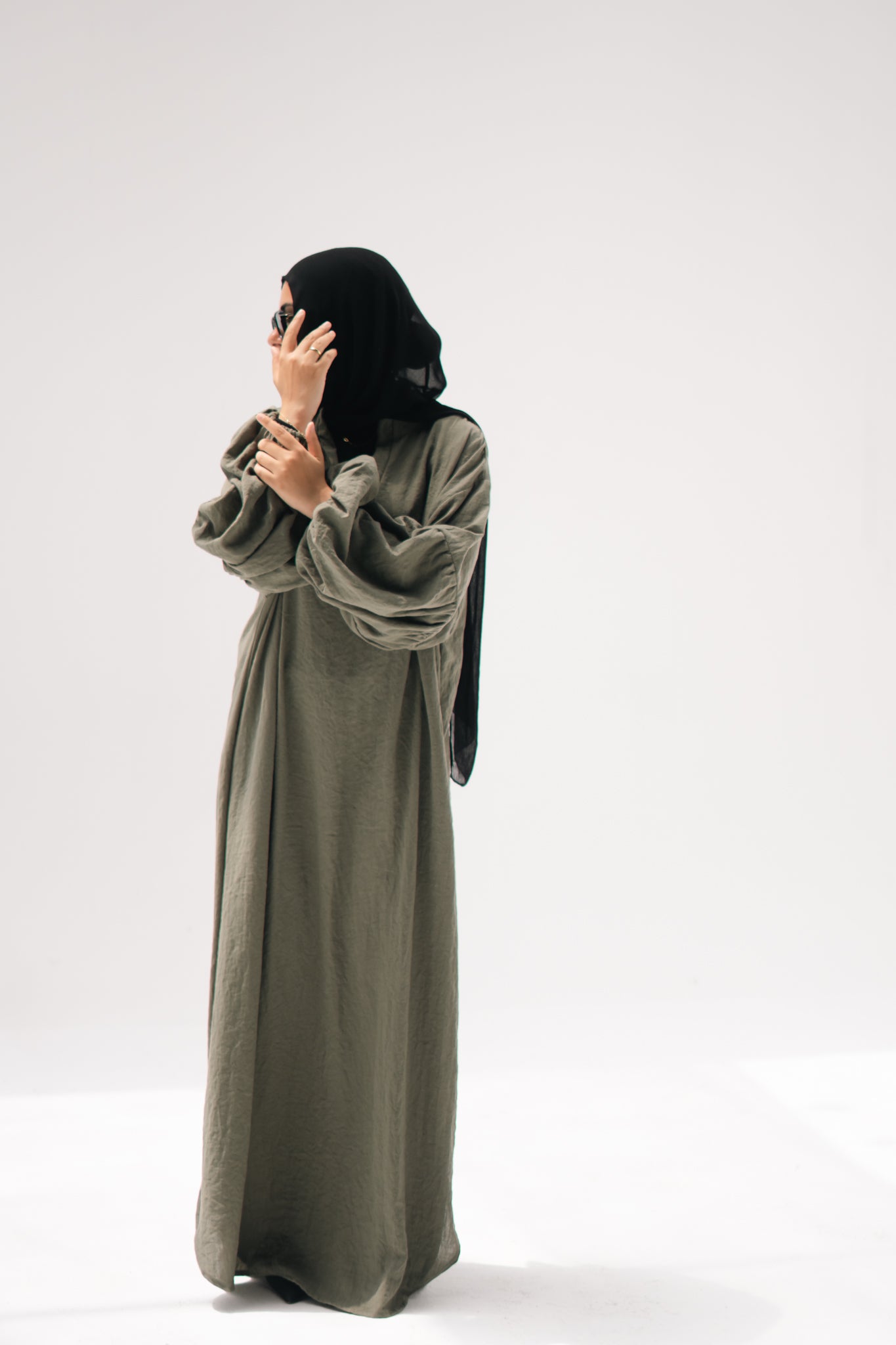 The Aziza Dress in Olive