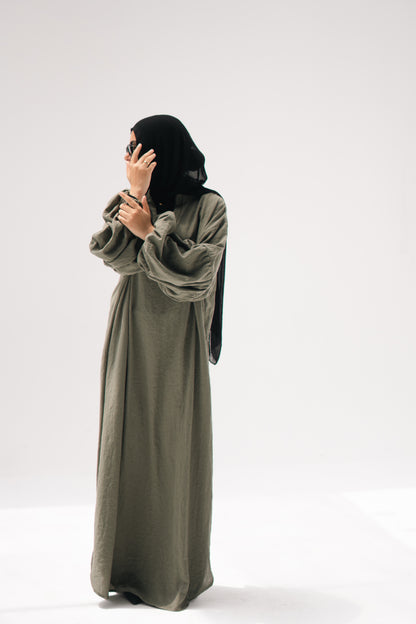 The Aziza Dress in Olive