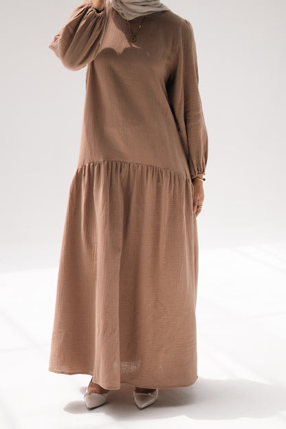 The Nyla Dress in Caffe