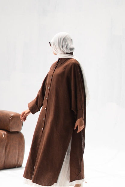 The Pure Linen Shirt in Brown