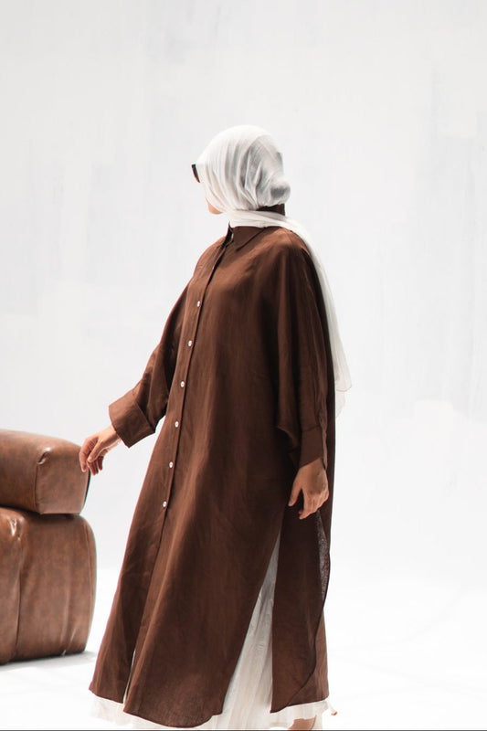 The Pure Linen Shirt in Brown
