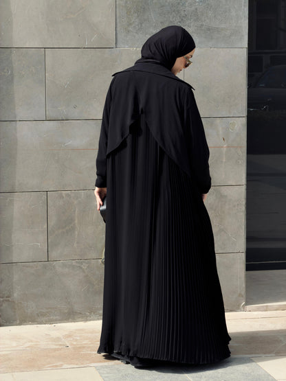 Pleated Crepe Kimono