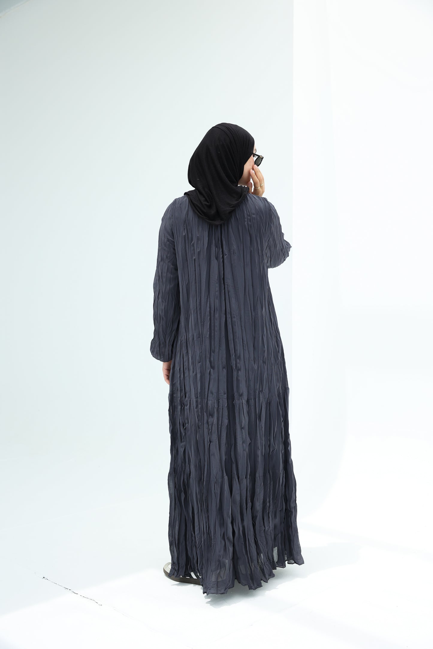 Asia Crushed Grey Dress