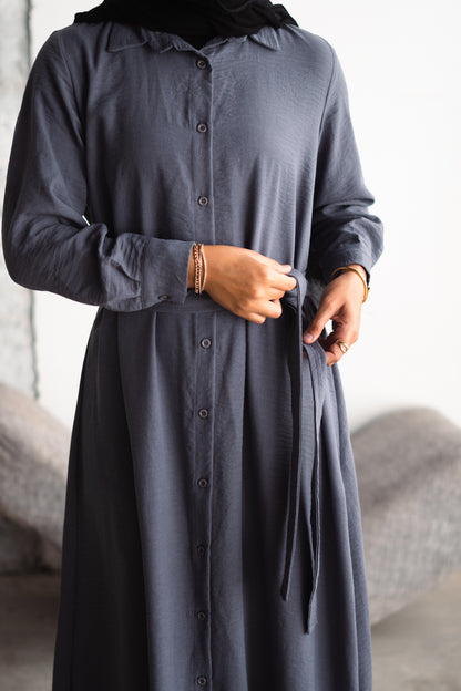 The Basic Shirt Dress in Navy