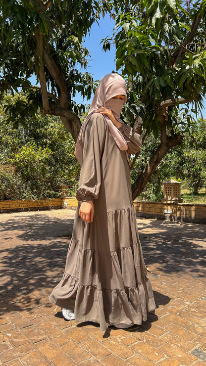 Shafaq Dress in Cafe