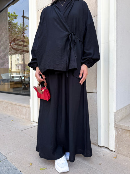 Zumra Crinkle Set in Black