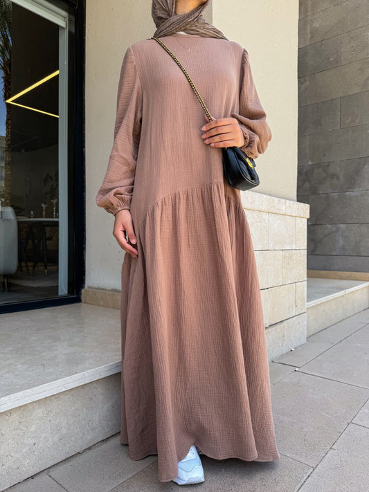 The Nyla Dress in Brown