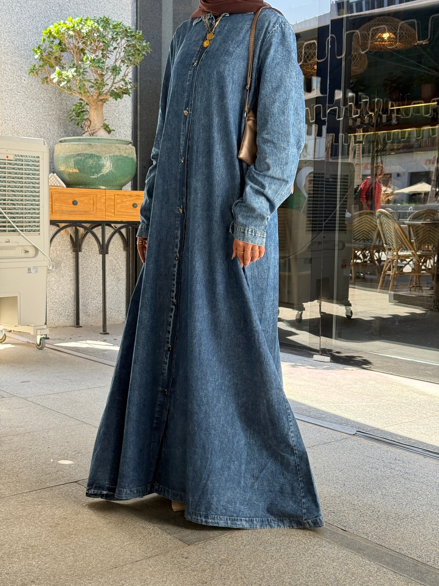 The  Denim Shirt Dress in Blue